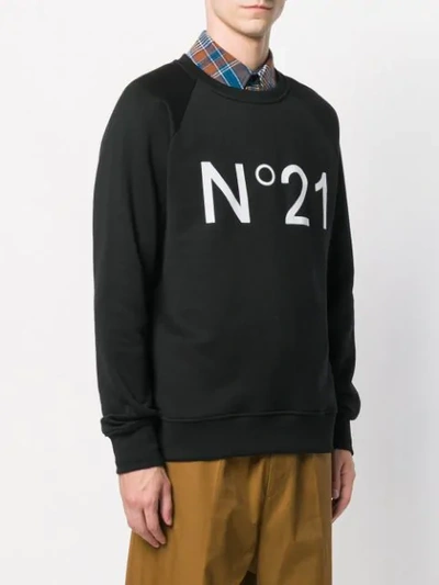 Shop N°21 Logo Print Sweatshirt In Black