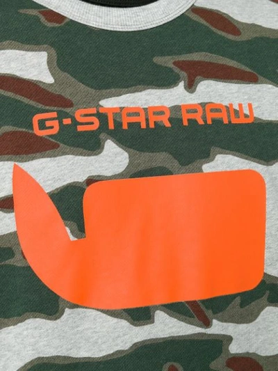 Shop G-star Raw Research Logo Jersey Sweater - Grey