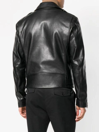 Shop Tom Ford Zipped Biker Jacket - Black