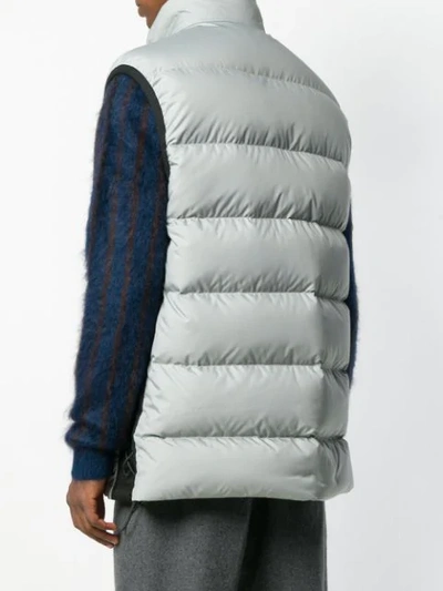 Shop 3.1 Phillip Lim / フィリップ リム Colour-block Quilted Vest In Grey