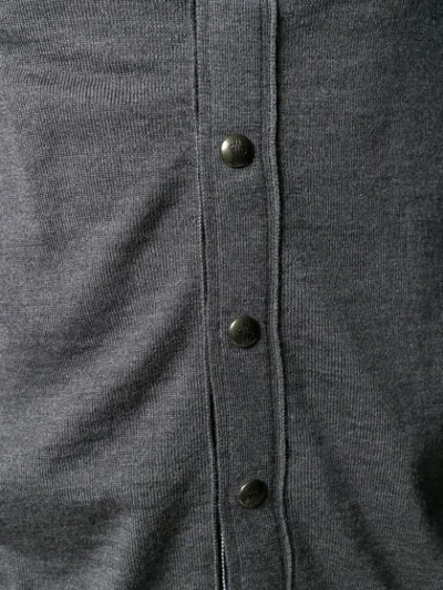 Shop Moncler Slim Fit Cardigan In Grey