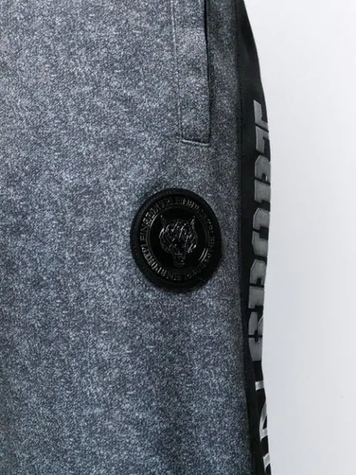 Shop Plein Sport Logo Trackpants In Grey