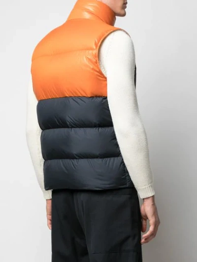 Shop Moncler Cadenet Padded Vest In 778 Black/orange