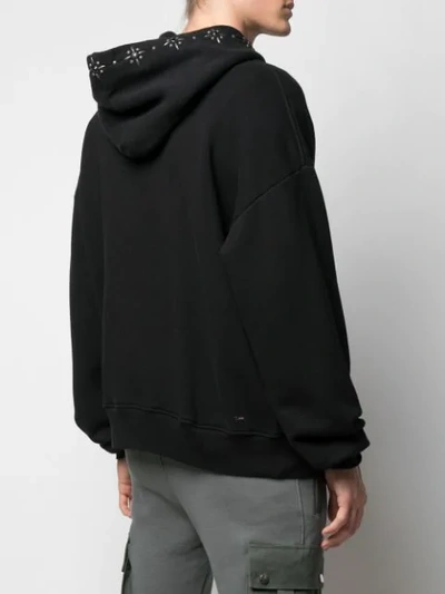 Shop Amiri Dreamer Studded Detail Hoodie In Black