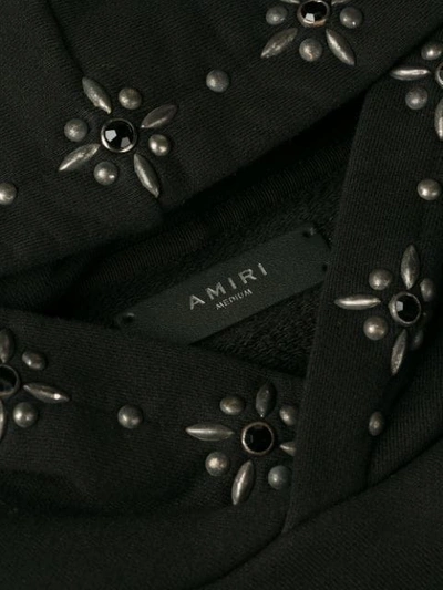 Shop Amiri Dreamer Studded Detail Hoodie In Black