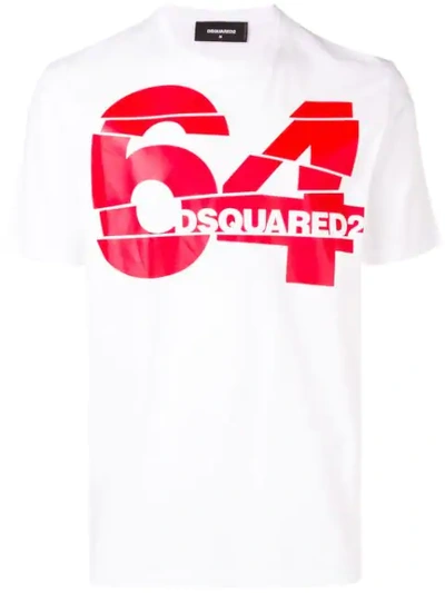 Shop Dsquared2 Logo Print T In White