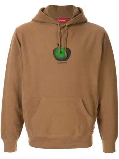 Supreme Apple Hoodie In Brown ModeSens