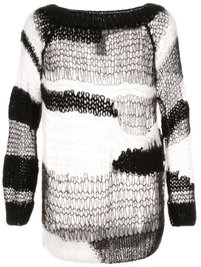 Shop Ann Demeulemeester Open-knit Jumper In Black