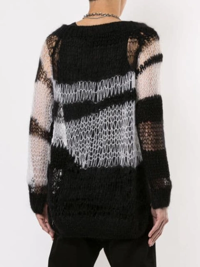 Shop Ann Demeulemeester Open-knit Jumper In Black