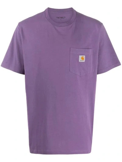 Shop Carhartt Pocket T-shirt In Purple