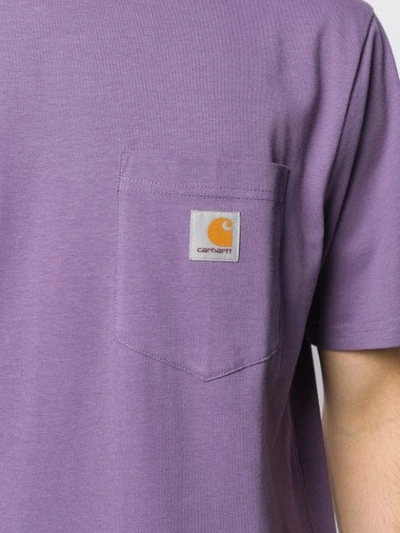 Shop Carhartt Pocket T-shirt In Purple