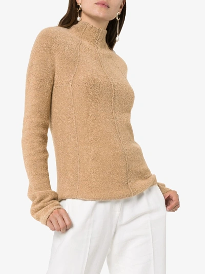 Shop Jil Sander Knitted Sweater In Neutrals