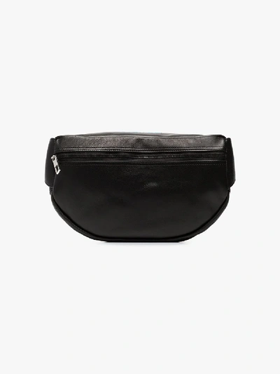 Shop Kenzo Black Tiger Logo Leather Belt Bag