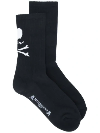 Shop Mastermind Japan Logo Socks - Black