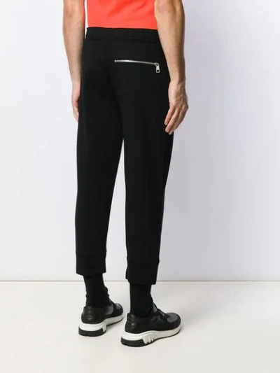 NEIL BARRETT NEON DETAIL CROPPED TROUSERS - 黑色