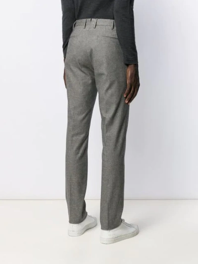 Shop Incotex Woven Slim Fit Trousers In Grey