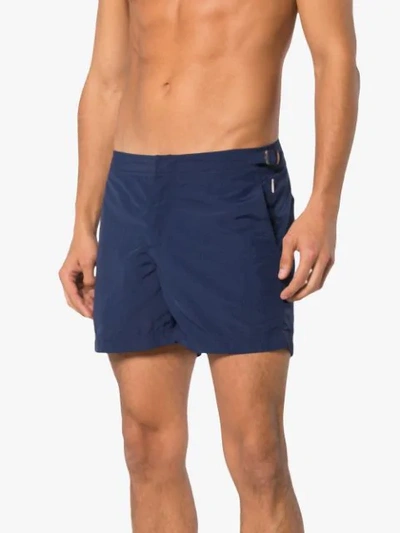 Shop Orlebar Brown Navy Setter Swim Shorts In Blue