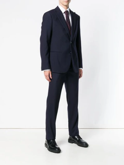 Shop Giorgio Armani Two-piece Formal Suit - Blue