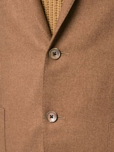 Shop Corneliani Patch Pocket Blazer In Brown