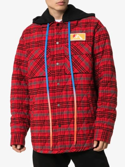 Shop Off-white Gesteppte Jacke In Red