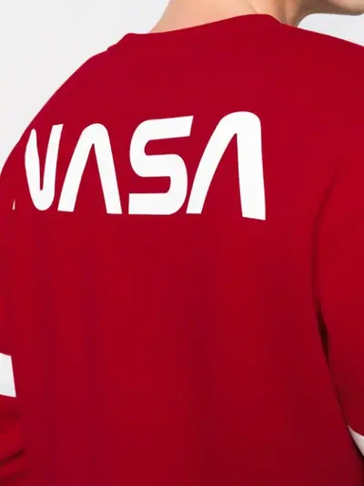 Shop Alpha Industries Nasa Logo Sweatshirt In Red
