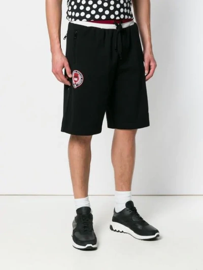 Shop Dolce & Gabbana King Patch Track Shorts - Black