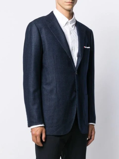 Shop Kiton Woven Jacket In Blue