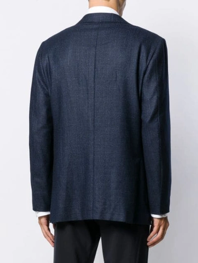 Shop Kiton Woven Jacket In Blue