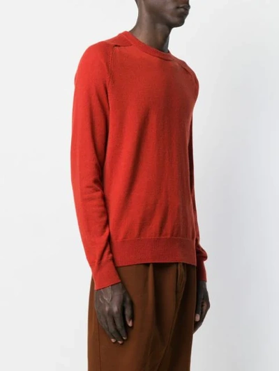 Shop Ami Alexandre Mattiussi Crewneck Sweater In Orange