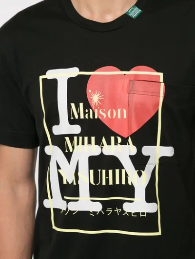 Shop Miharayasuhiro T-shirt Mit "i Love My"-print In Black