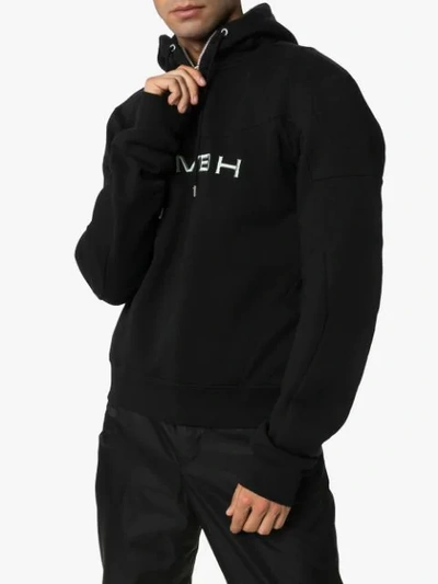 Shop Gmbh Embroidered Logo Hoodie In Black