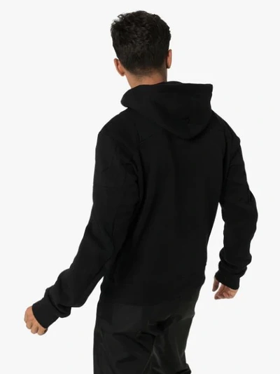 Shop Gmbh Embroidered Logo Hoodie In Black