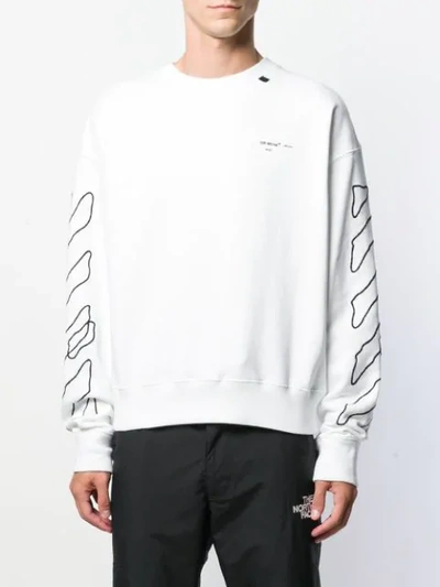 Shop Off-white Abstract Logo Print Sweatshirt In White