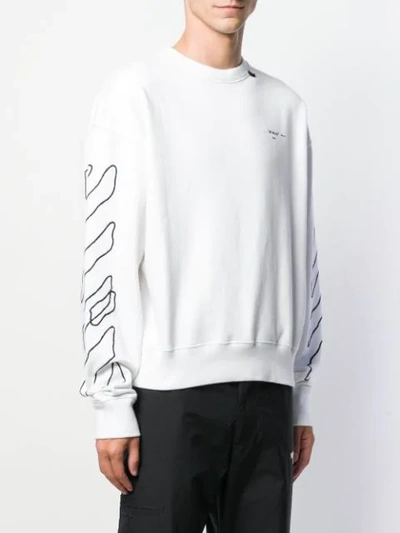 Shop Off-white Abstract Logo Print Sweatshirt In White