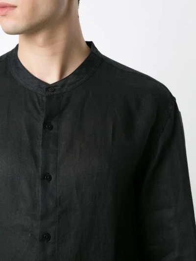 Shop Osklen Linen Shirt In Black