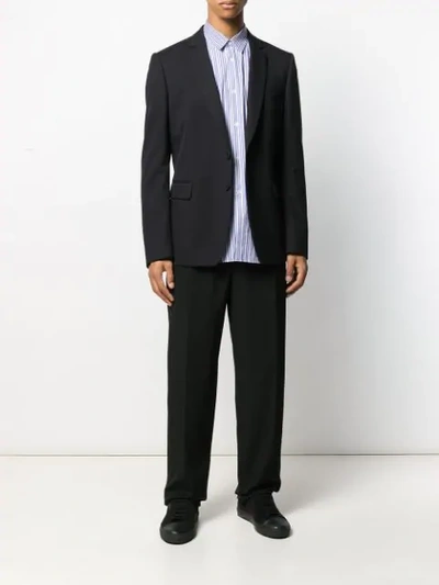 Shop Yohji Yamamoto Pleated Tailored Trousers In Black