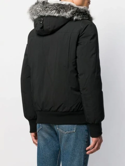 Shop Mackage Dixon Padded Hooded Jacket In Black