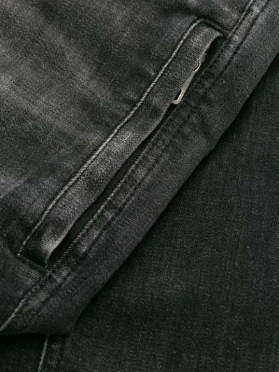 Shop Neil Barrett Faded Slim-fit Jeans In Black