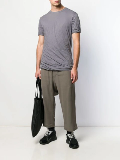 Rick Owens Double Layer T In Grey