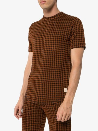 Shop Prevu Giovinco Houndstooth T-shirt In Brown