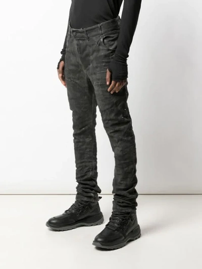 BORIS BIDJAN SABERI SLIM-FIT TROUSERS - 黑色