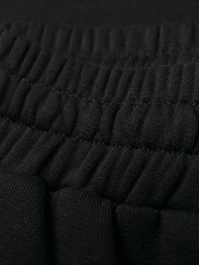 Msgm Striped Sweatpants In Black