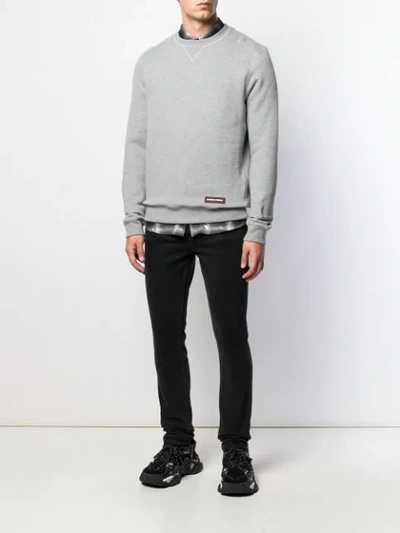 Shop Dsquared2 Crew Neck Jumper In Grey