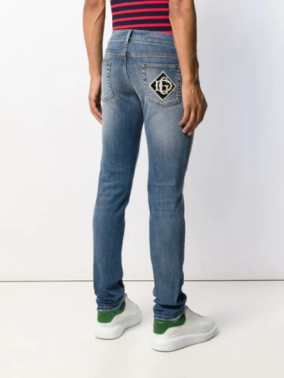 Shop Dolce & Gabbana Slim-fit Denim Trousers In Blue