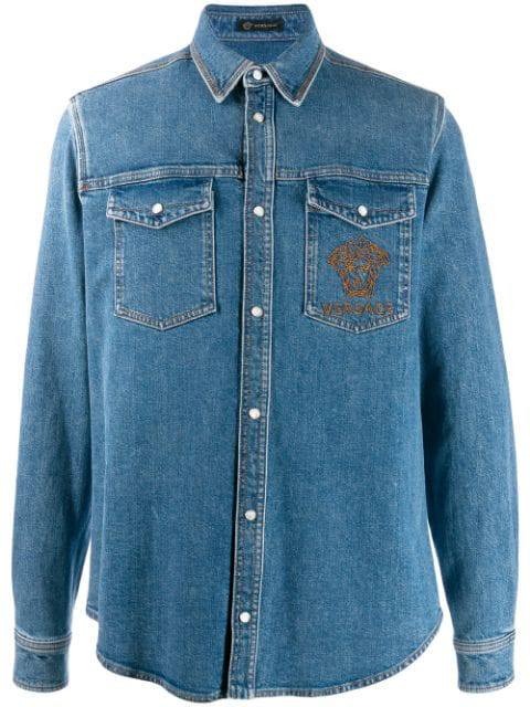 versace denim shirt