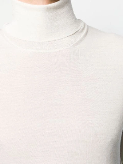 Shop Roberto Collina Wool Roll Neck Jumper In White