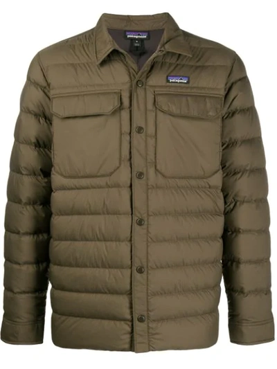 Shop Patagonia Padded Jacket In Ldbr Green