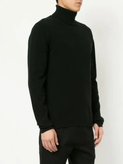 Shop Isabel Benenato Fine Knit Turtleneck Sweater - Black