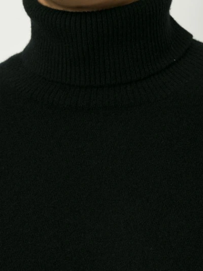 Shop Isabel Benenato Fine Knit Turtleneck Sweater - Black