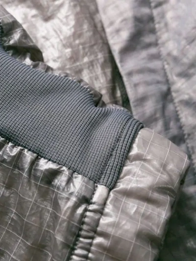 Shop Stone Island Shadow Project Dual-grid Raincoat In Grey